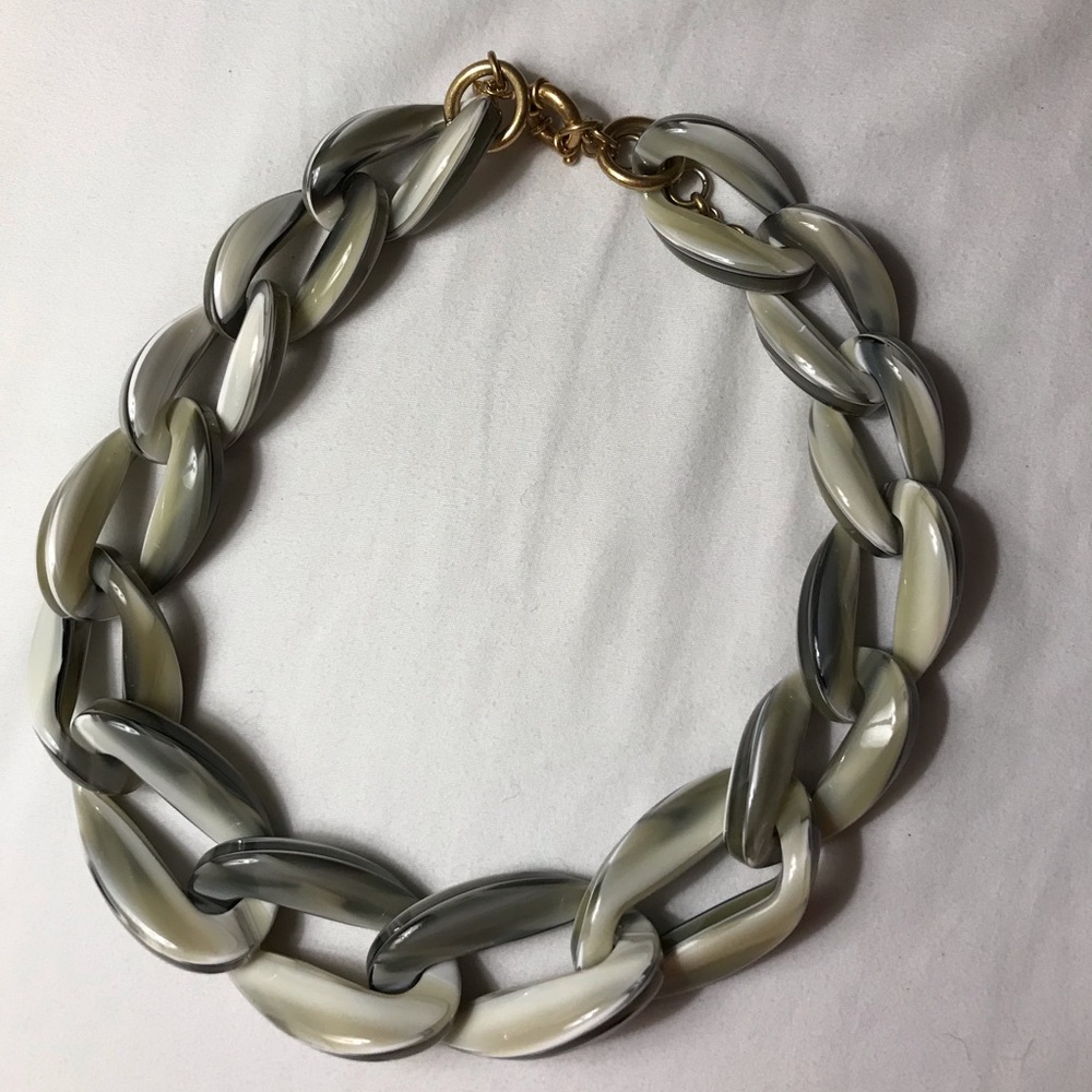 J.Crew Green Tortoiseshell Statement Necklace